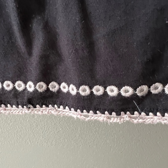 Ulla Johnson Embroidered Tunic Dress - Size 8 - Black with Lilac stitching - Picture 5 of 12